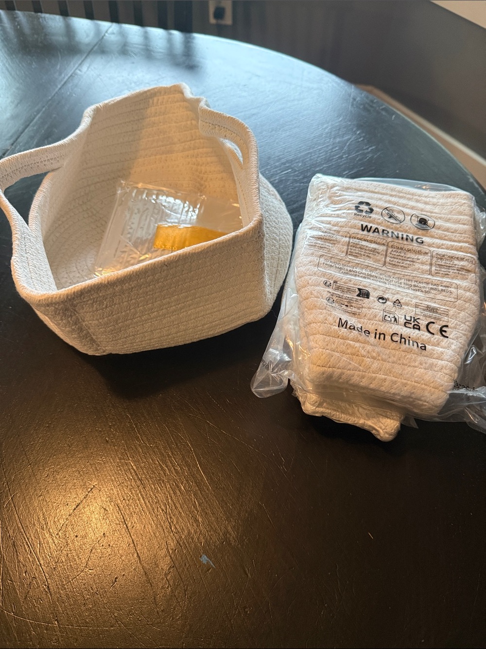 New Woven Basket - White - Set of 3